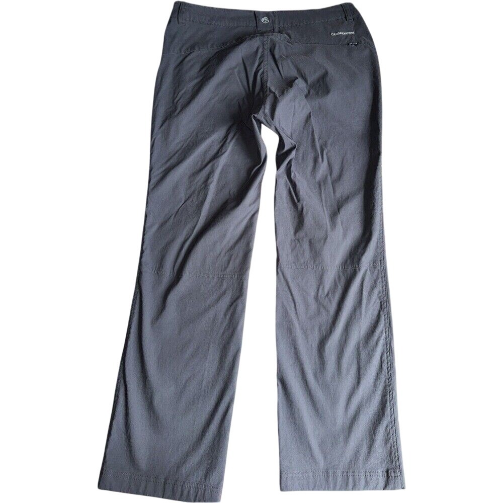 Craghoppers Kiwi Pro II Stretch Pants‎ Hiking Travel Zip Pockets Gray Short US 8